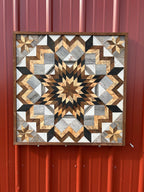 Amish Handmade Barn Quilt Wall Art – Reclaimed Barn Wood – 30.5” x 30.5”