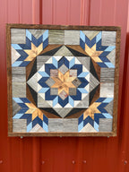 Amish Handmade Barn Quilt Wall Art – Reclaimed Barn Wood – 20.75” x 20.75”