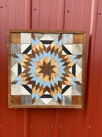 Amish Handmade Barn Quilt Wall Art – Reclaimed Barn Wood – 20.75” x 20.75”
