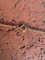 Handmade Gold Filled Over Sterling Silver & Sonoran Mountain Turquoise Inlay Pendant Necklace 18"