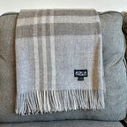 Royal Baby Alpaca Wool Checkered Throw Blanket
