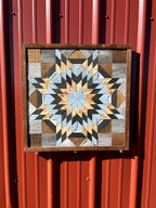 Amish Handmade Barn Quilt Wall Art – Reclaimed Barn Wood – 20.75” x 20.75”