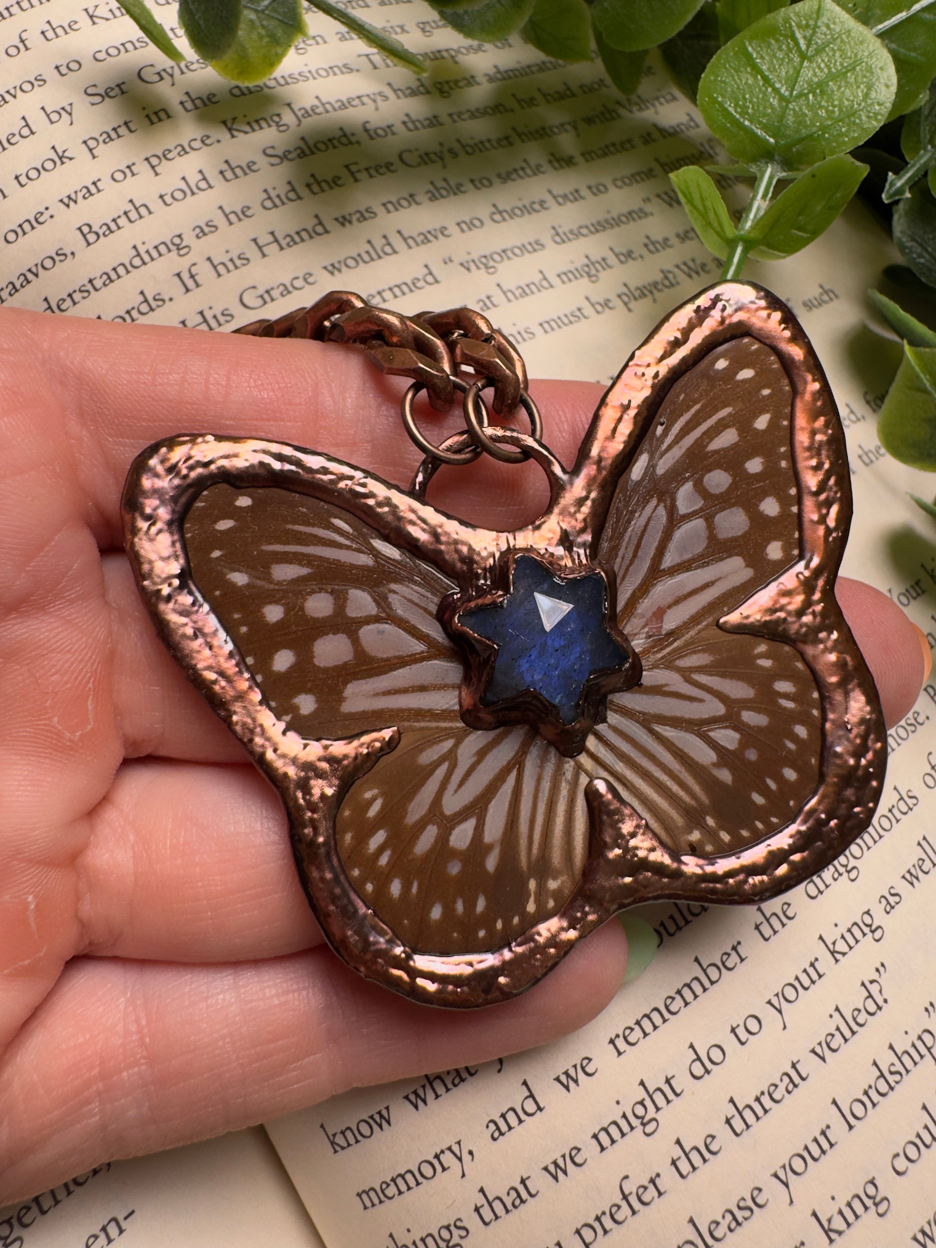 Butterfly and Labradorite Necklace