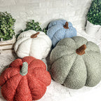 Plush Pumpkin Pillow Decorative Throw Handmade Fall Pumpkin Cuddle Cushion