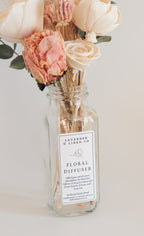 Botanical Diffuser Bouquet | Preserved Floral Home Fragrance with Blush Peonies 8oz