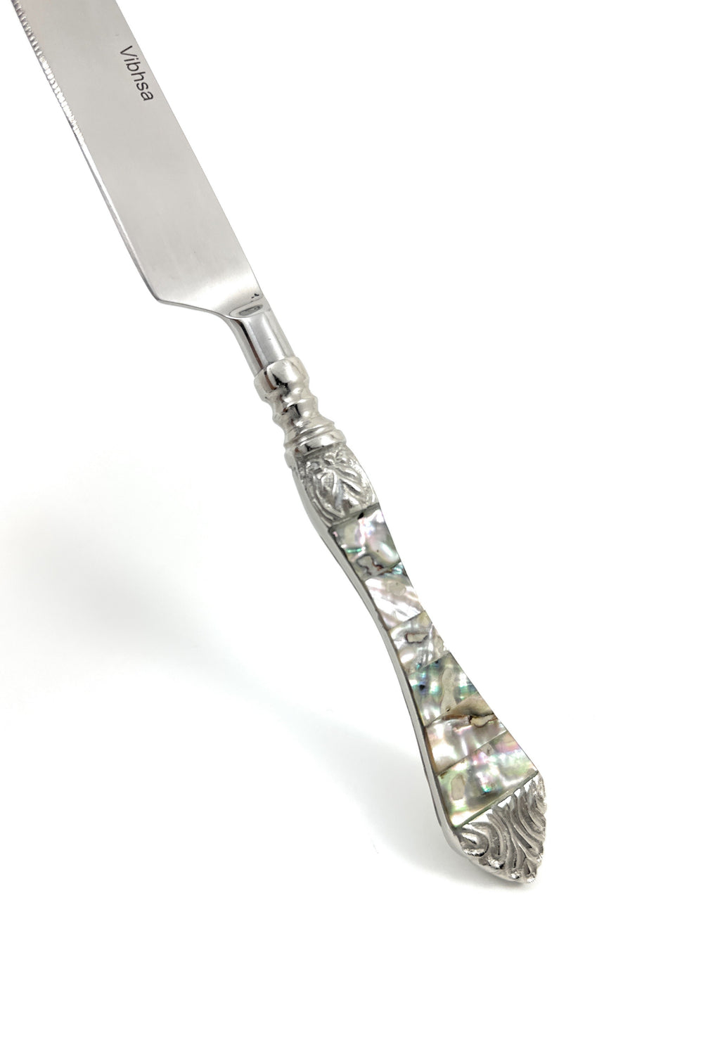 Vibhsa Stainless Steel Flatware set of 20 with Seawork Handle