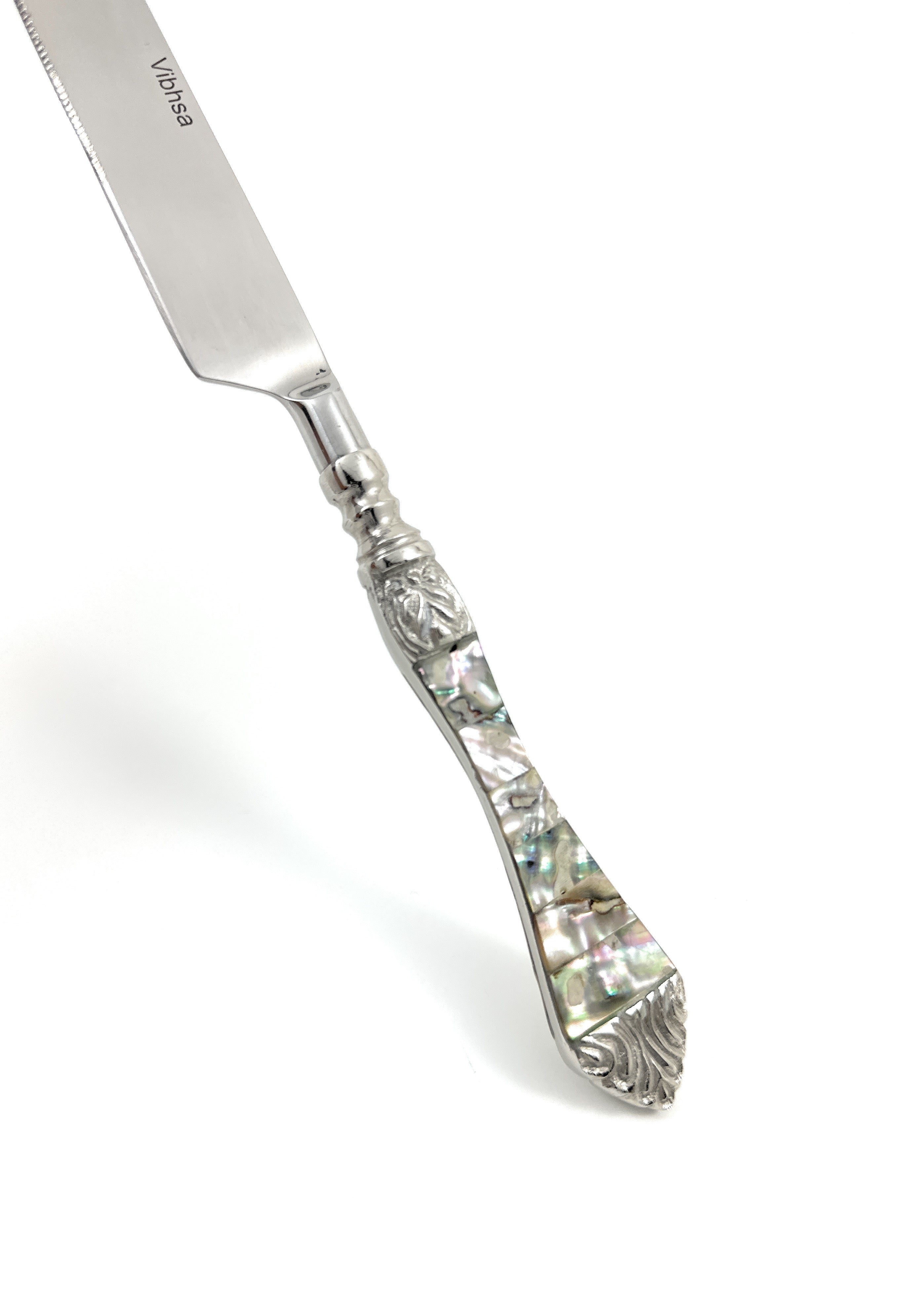 Vibhsa Stainless Steel Flatware set of 20 with Seawork Handle