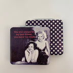 Pocket Folding Compact Mirror With Vintage Image