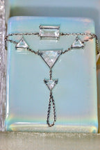 Hand Chain in Striated Crystal (Silver)