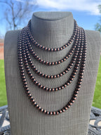 Handcrafted Copper 6mm Beaded Necklace