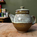 Handmade Yellow Rabbits Stoneware Teapot | Wheel-Thrown Ceramic Teapot