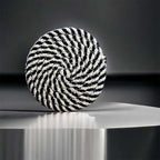 Black Braided Coaster Set 4-Pack Candy Cane Stripe Coasters Table Protectors