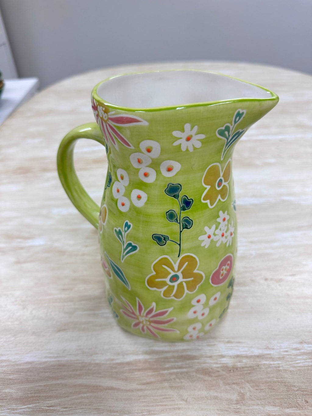 Primavera Handpainted Stoneware Pitcher - Che Cose Belle