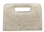 The Claire| Hand-Tooled Leather Statement Clutch