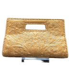 The Caroline| Hand-Tooled Leather Clutch & Crossbody