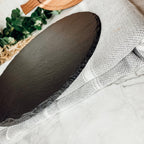 Slate Round 11" Cheese Board Natural Layered Edge Slim 5-6mm