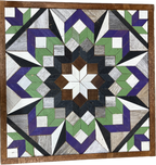 Amish Handmade Barn Quilt Wall Art – Reclaimed Barn Wood – 20.75” x 20.75”