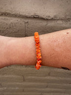 Handcrafted Spiny & Sterling Silver Beaded Bracelet 7.5"