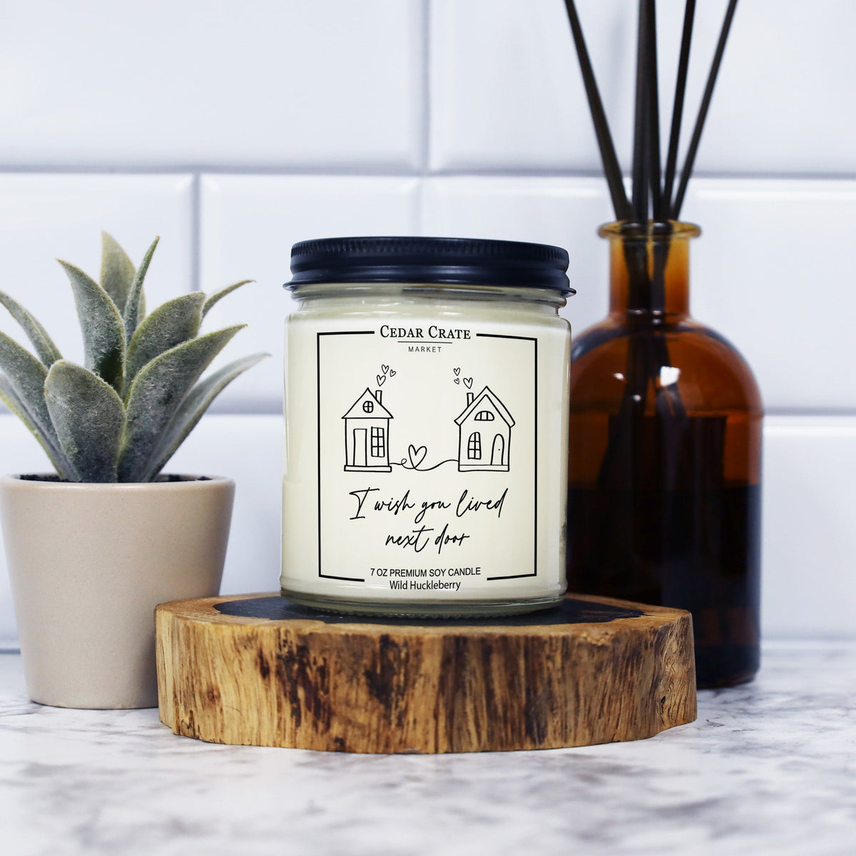 Friendship Candles - I Wish You Lived Next Door 9 oz Gift