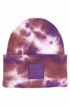 C.C Women's Tie Dye Beanie Hats With Rubber Patch