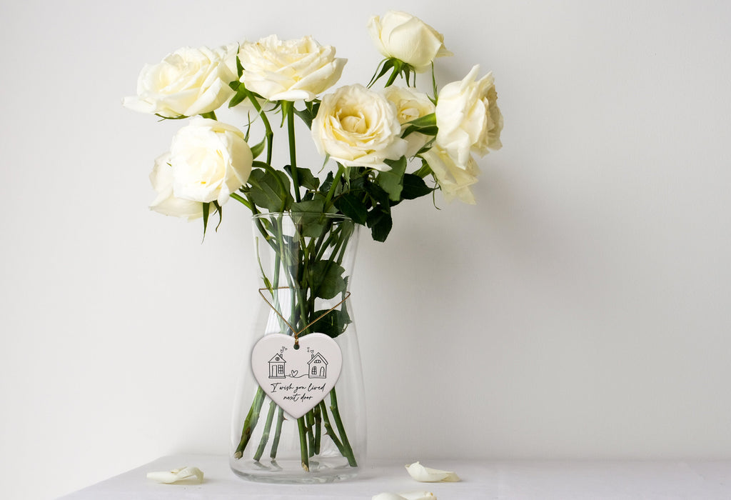 Friendship Ornaments - I Wish You Lived Next Door Heart Gift