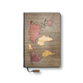 World Map in Black Walnut - Journal / Planner / Notebook