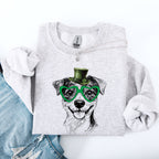 Jack Russell, Adorable Dog, St Patrick's Day, Lucky, Irish Sweatshirt