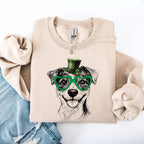 Jack Russell, Adorable Dog, St Patrick's Day, Lucky, Irish Sweatshirt
