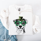 Jack Russell, Adorable Dog, St Patrick's Day, Lucky, Irish Sweatshirt
