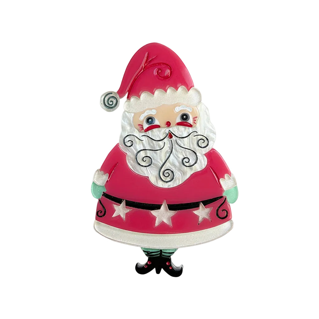 Jolly Old Elf PINK Brooch by Johanna Parker x Lipstick & Chrome