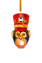 KRG Chimpanzee Head Polish Glass Ornament