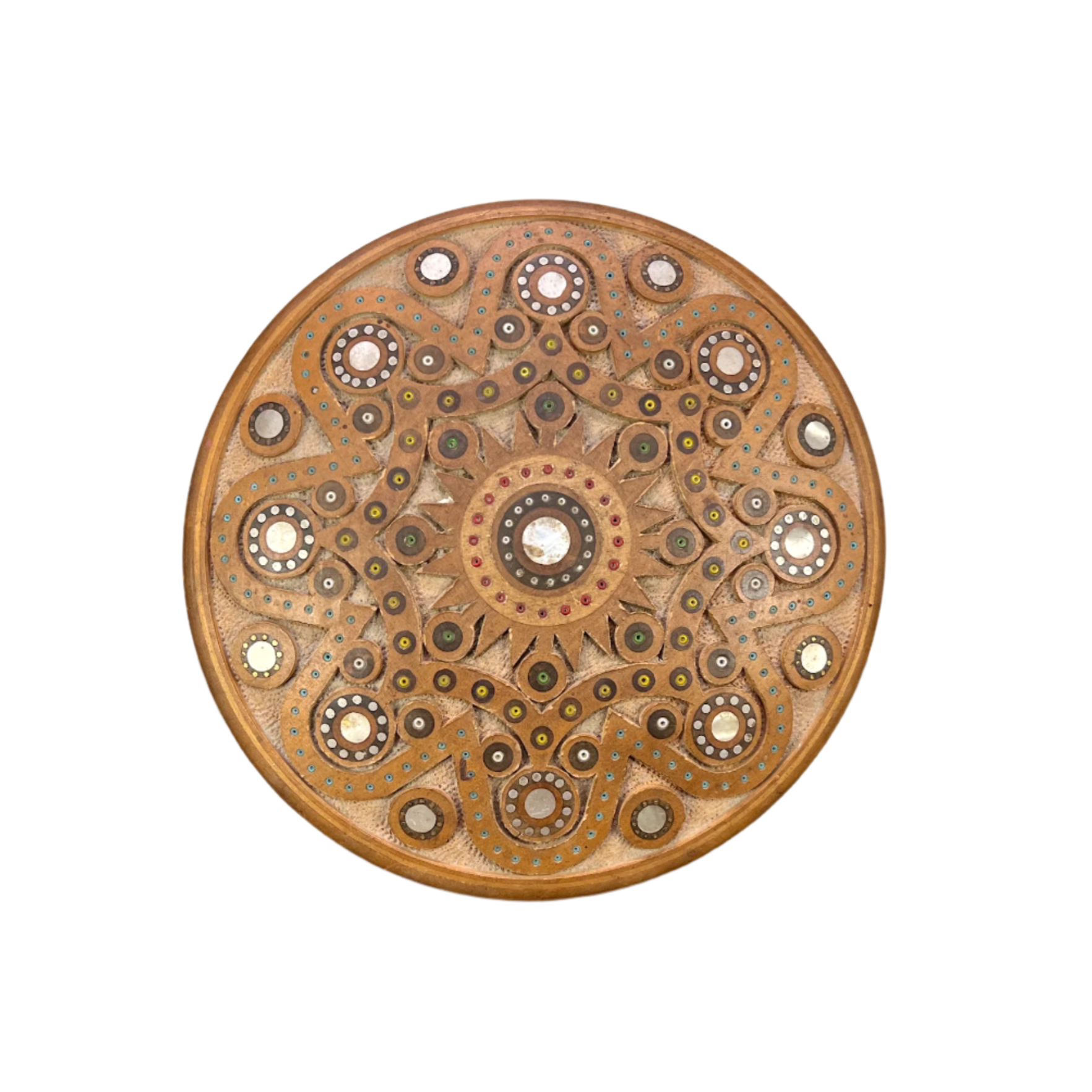 Kalyna Vintage Round Carved Keepsake Box