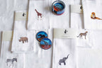 African Wildlife Cotton Tea Towels - Handmade Kitchen Gift