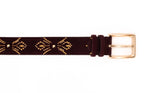 The Lazio Burgundy  Suede Leather Belt