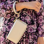 Zip Around Leather Wallet — Gold
