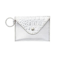 Keychain Wallet — Silver Leather Envelope Wallet