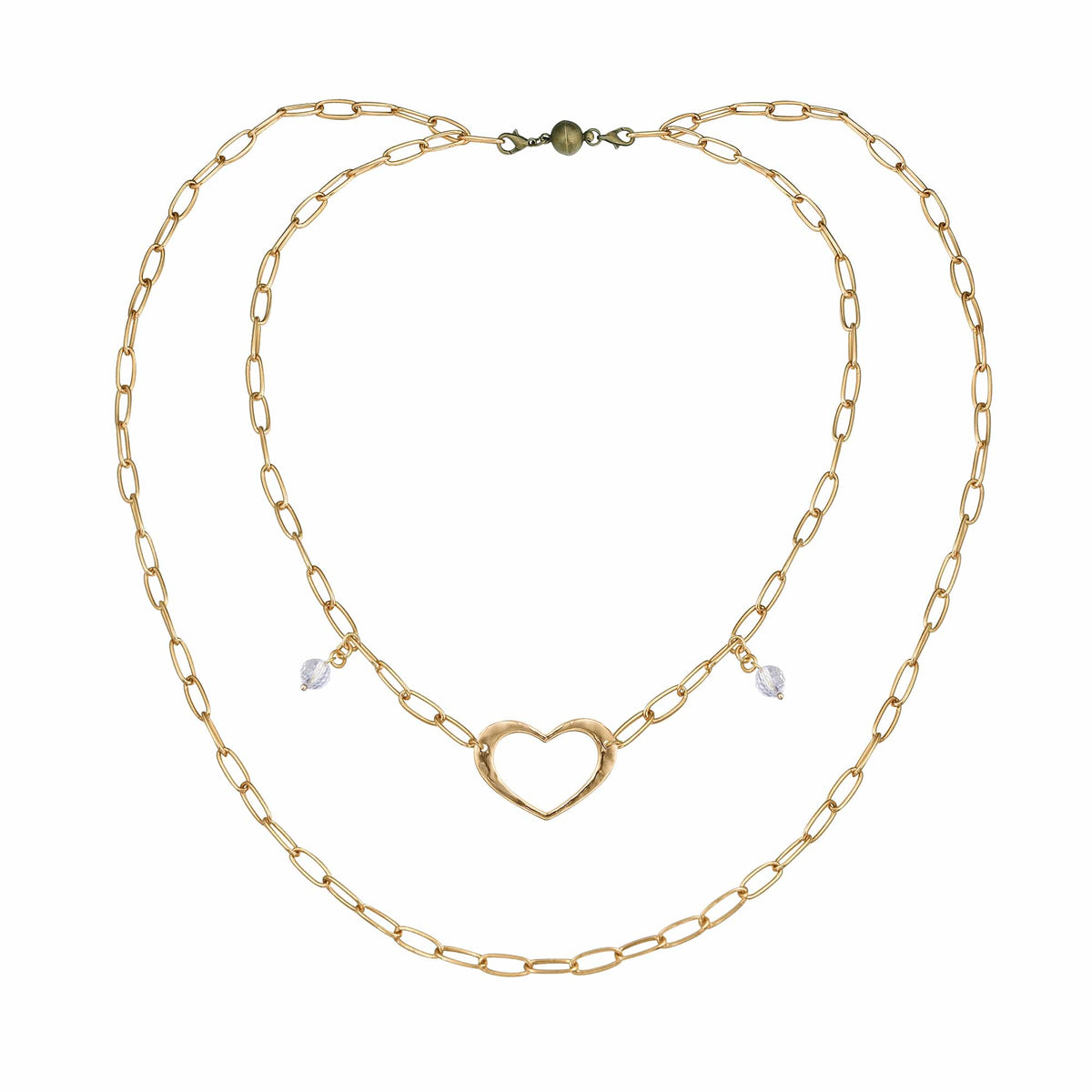 Love Open Heart Long Chain Necklace
