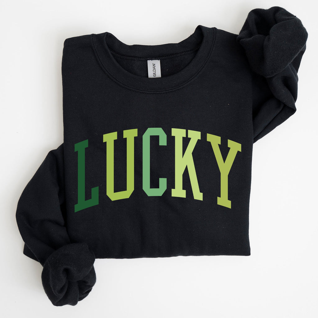 Lucky, Collegiate, St Patrick's Day Sweatshirt