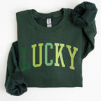 Lucky, Collegiate, St Patrick's Day Sweatshirt