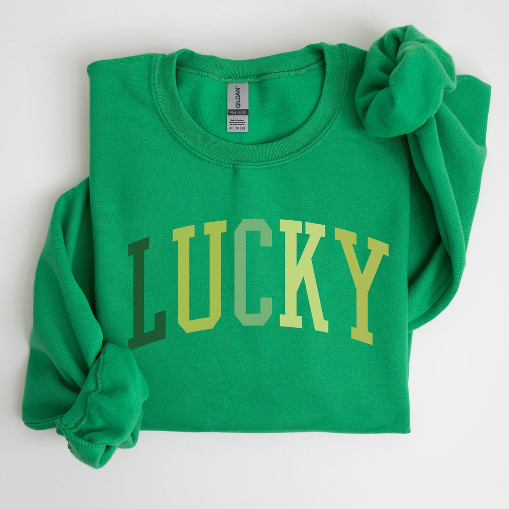 Lucky, Collegiate, St Patrick's Day Sweatshirt