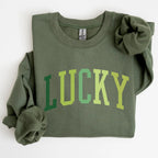 Lucky, Collegiate, St Patrick's Day Sweatshirt