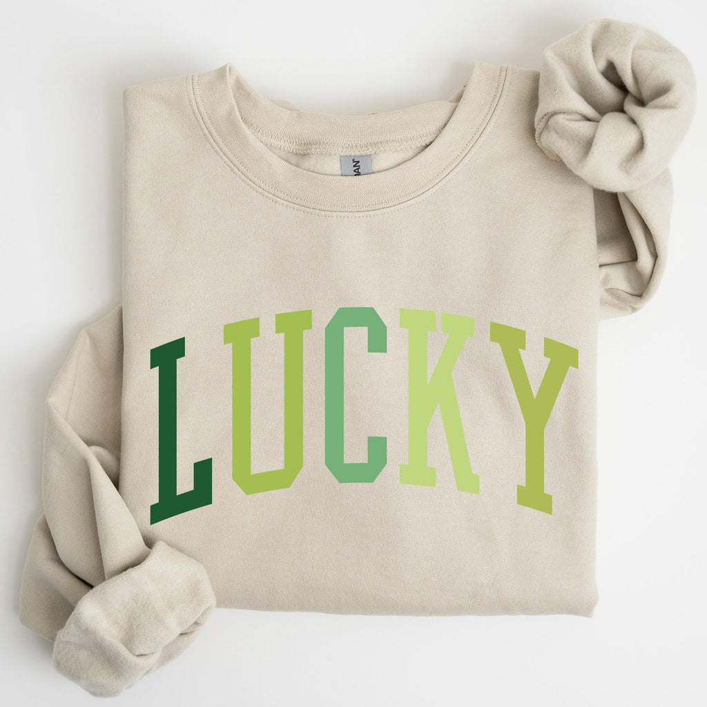 Lucky, Collegiate, St Patrick's Day Sweatshirt