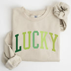 Lucky, Collegiate, St Patrick's Day Sweatshirt