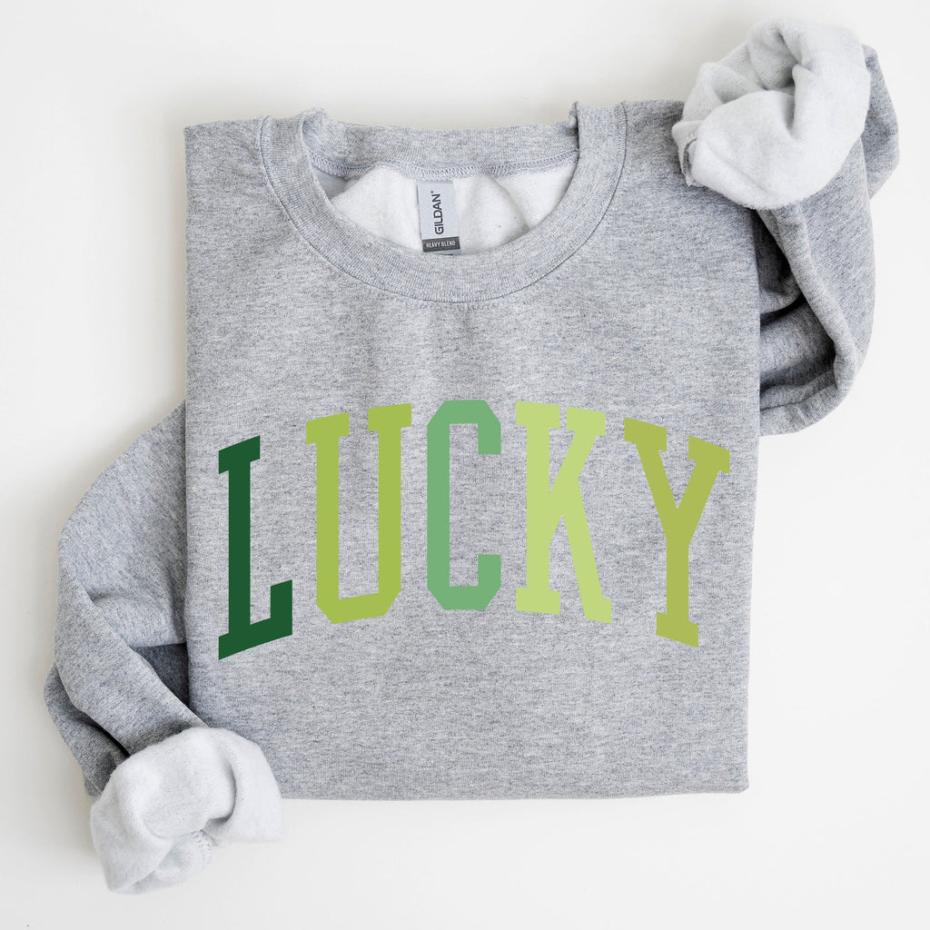 Lucky, Collegiate, St Patrick's Day Sweatshirt