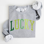 Lucky, Collegiate, St Patrick's Day Sweatshirt