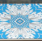 Handmade Reverse Painted Mirror Tray Sky Blue - Medium Arcadia Home