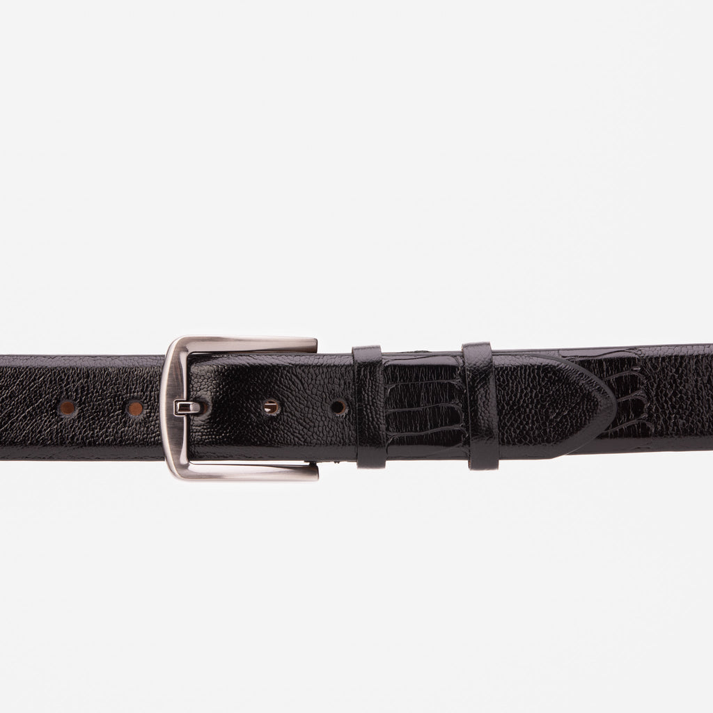 The Bangkok Black  Calfskin Belt