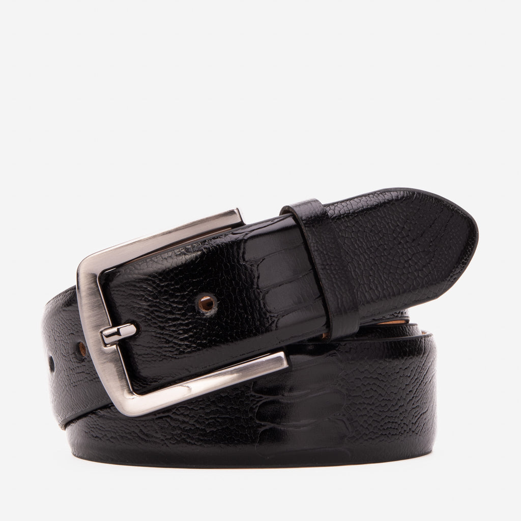 The Bangkok Black  Calfskin Belt