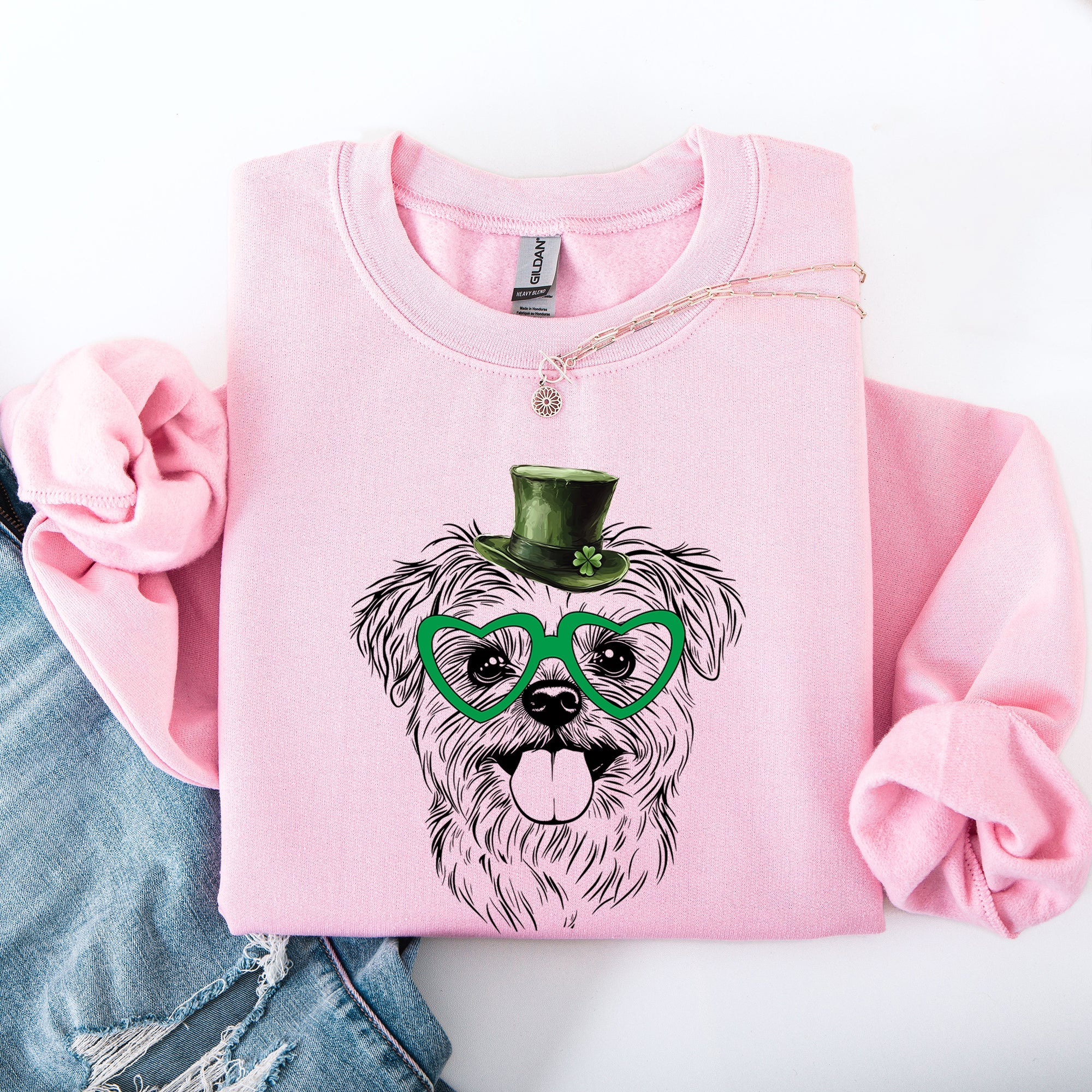 Maltese, Adorable Dog, St Patrick's Day, Lucky, Irish Sweatshirt