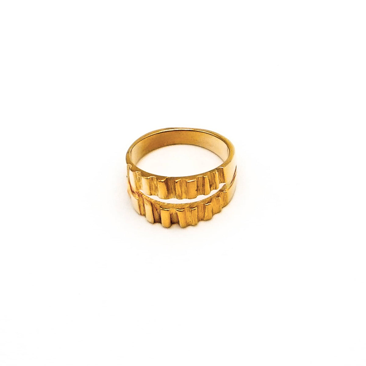 Ribbed Double Band Ring | Matata